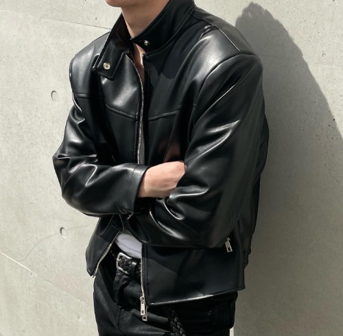 [오더 접수 후 제작][MADE] Laurant china short leather jacket