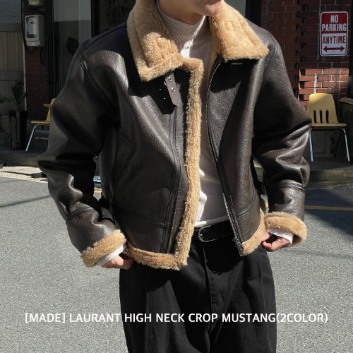 [MADE][햔정수량 입고] Laurant high neck crop mustang(2color)