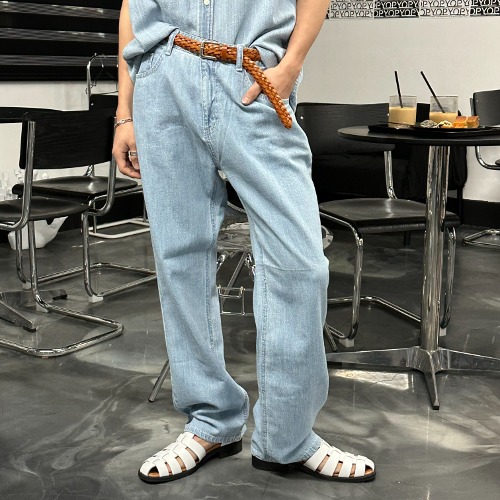 [Unisex] Slub cool semi wide pants(2color)